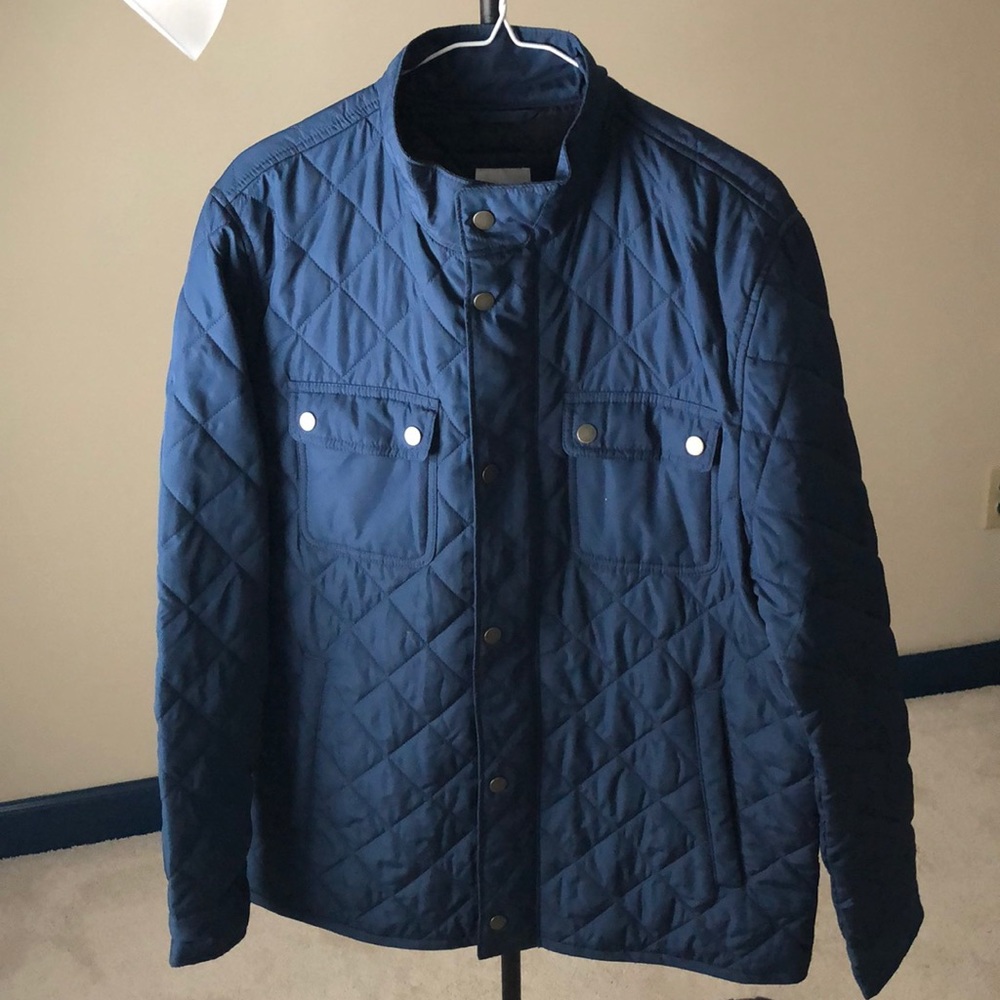 Gap men's navy blue quilted jacket